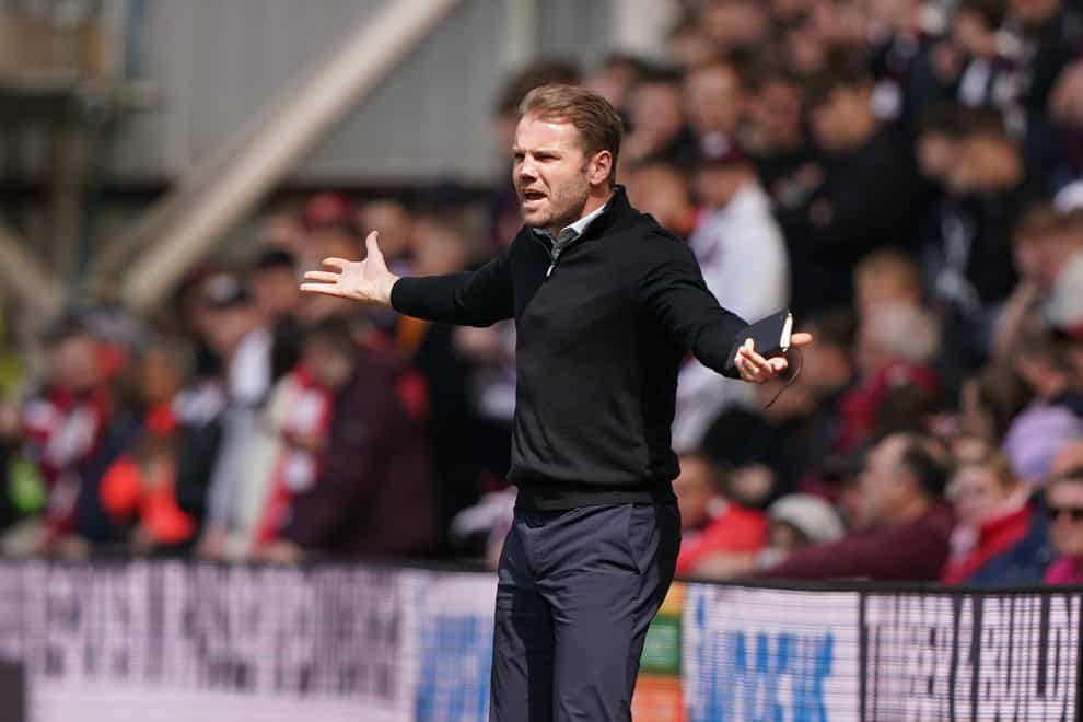 Robbie Neilson’s Hearts started with a 2-1 win (Andrew Milligan/PA)