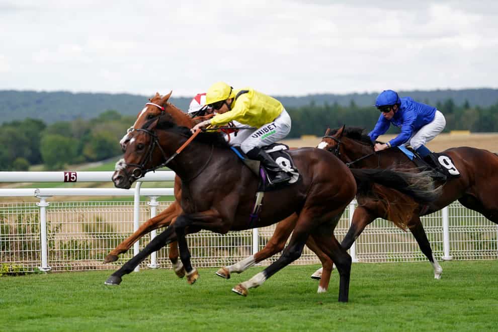 Marbaan and Jamie Spencer (left) power home to win the Vintage Stakes at Goodwood (Adam Davy/PA)