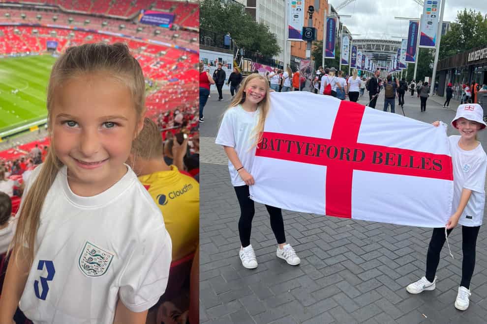 Young fans will get to be ‘a part of history’ as families watch England take on Germany in the Euro 2022 final (PA)