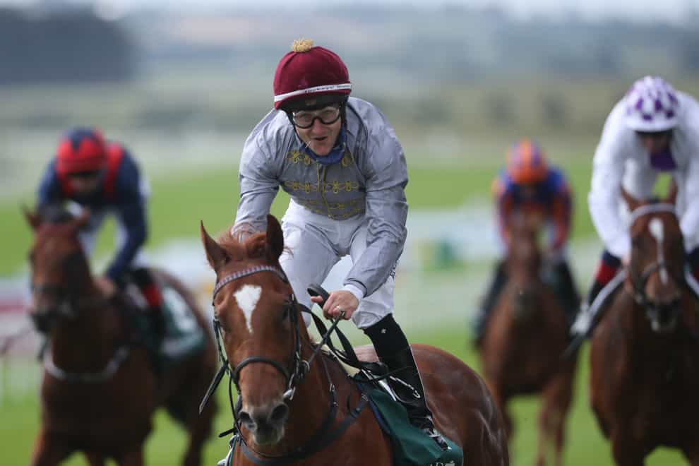 Hugo Palmer was relieved to get Ebro River back in the winner’s enclosure (Niall Carson/PA)