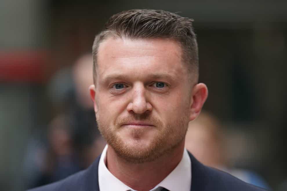 Tommy Robinson has been fined £900 for failing to turn up at a High Court hearing to be questioned about his finances (Kirsty O’Connor/PA)