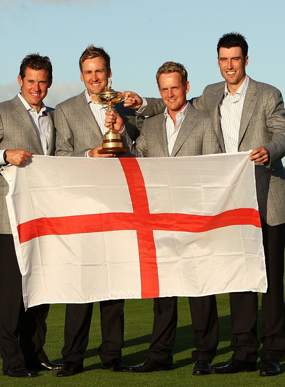 Luke Donald (second from right) has been named Europe’s Ryder Cup captain for next year’s contest in Rome (Lynne Cameron/PA)