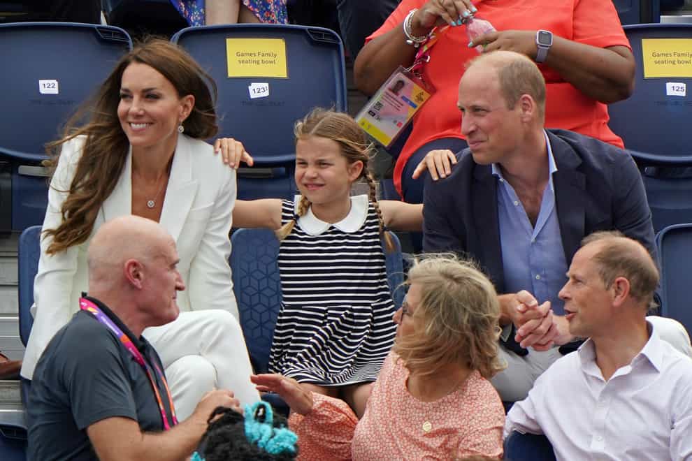 The Duke and Duchess of Cambridge with Princess Charlotte (Joe Giddens/PA)