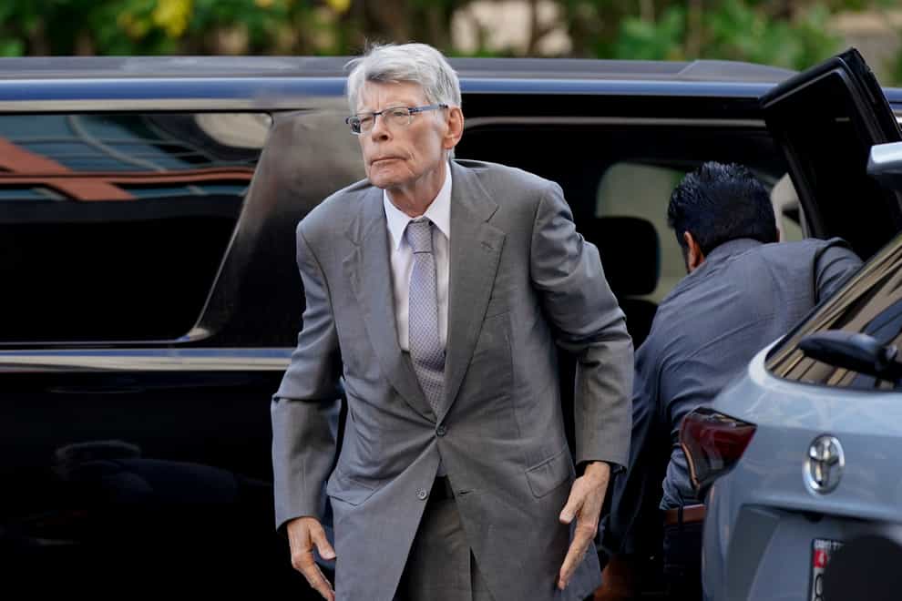 Author Stephen King arrives at federal court (Patrick Semansky/AP)