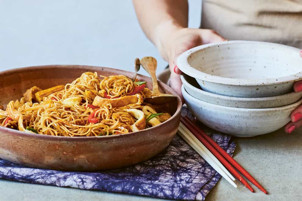 Veggie Singapore noodles from Simply Chinese by Suzie Lee (Lizzie Mayson/PA)