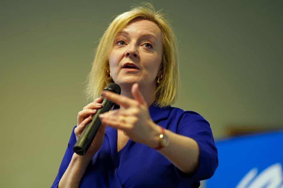 Liz Truss speaks during an event in Ludlow, as part of her campaign to become the next leader of the Conservatives (PA)