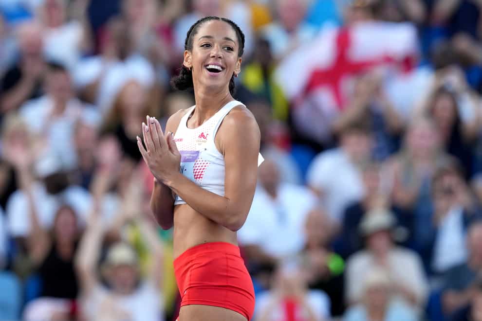 England’s Katarina Johnson-Thompson defended her Commonwealth Games title (Martin Rickett/PA)