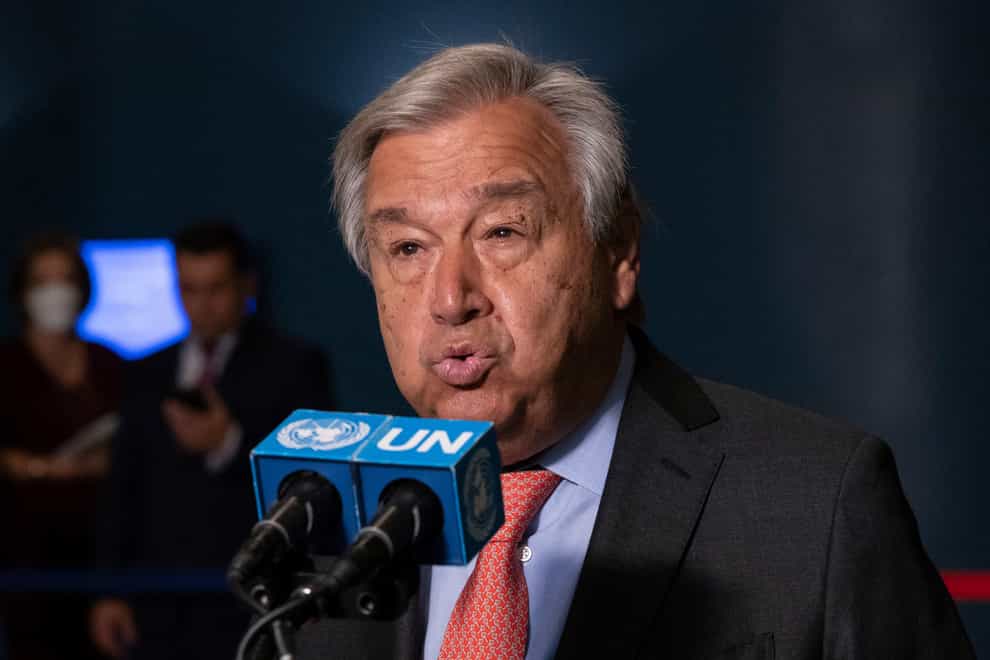 United Nations secretary-general Antonio Guterres (Yuki Iwamura/AP)