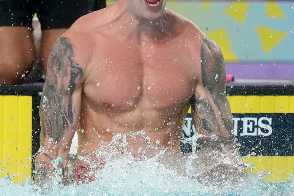 Adam Peaty followed up defeat in the men’s 100m breaststroke final with a win in the 50m distance (David Davies/PA)