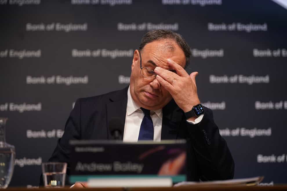 Recession will grip the UK for more than a year, the Bank of England has predicted (Yui Mok/PA)