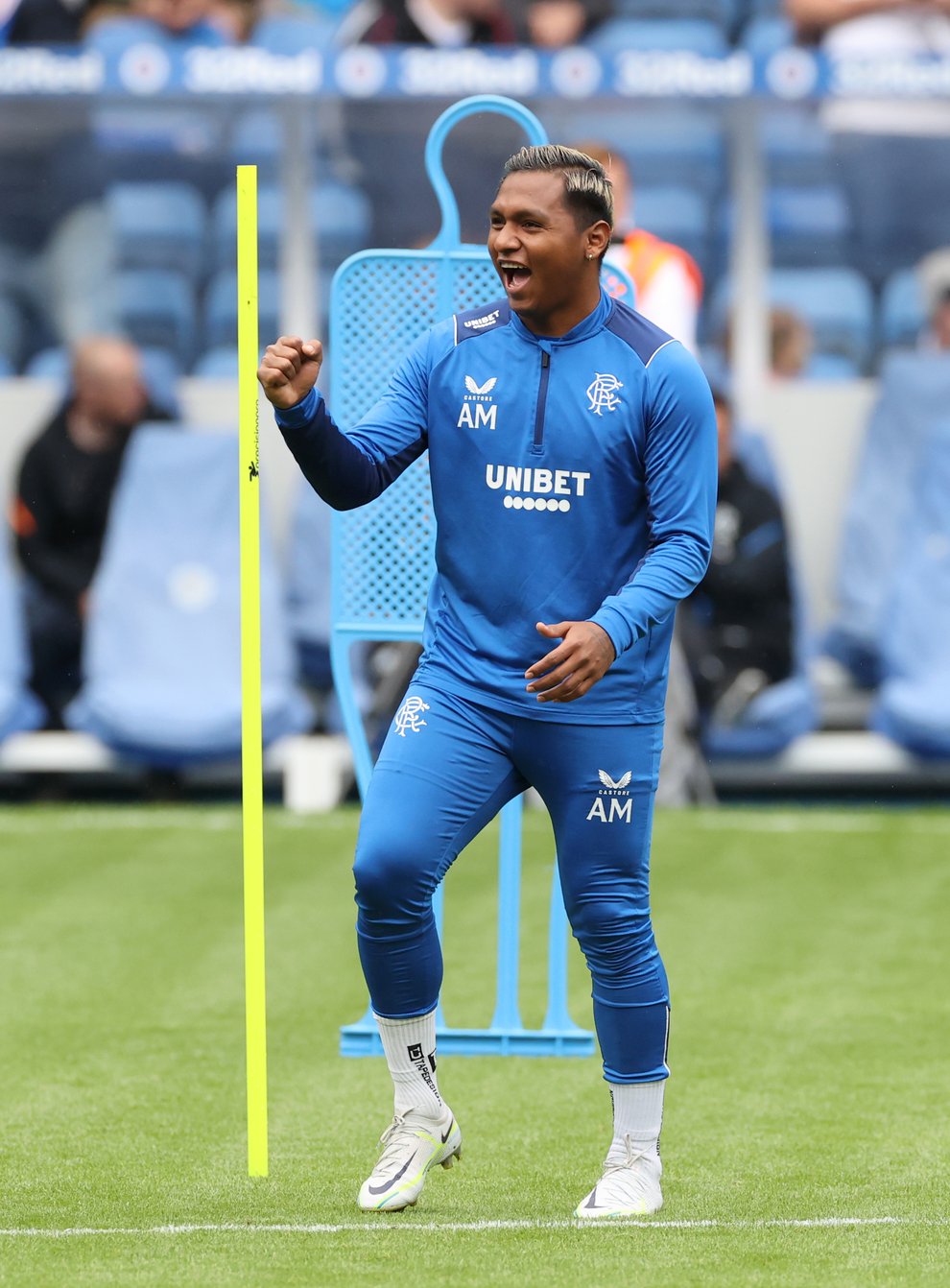 Rangers’ Alfredo Morelos during a training session (Steve Welsh/PA)