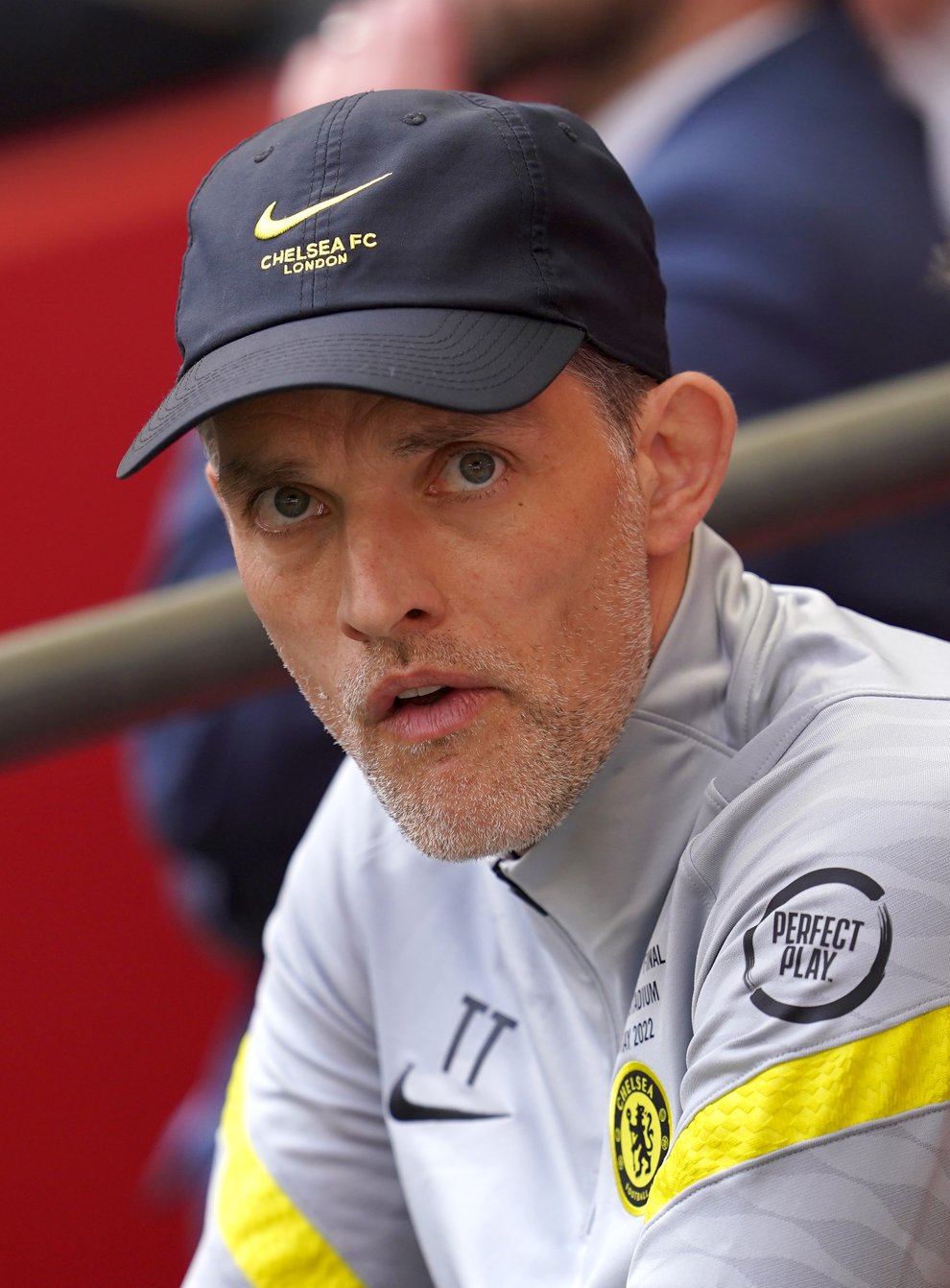 Thomas Tuchel, pictured, has joked about the curse of Chelsea’s number nine shirt (Nick Potts/PA)