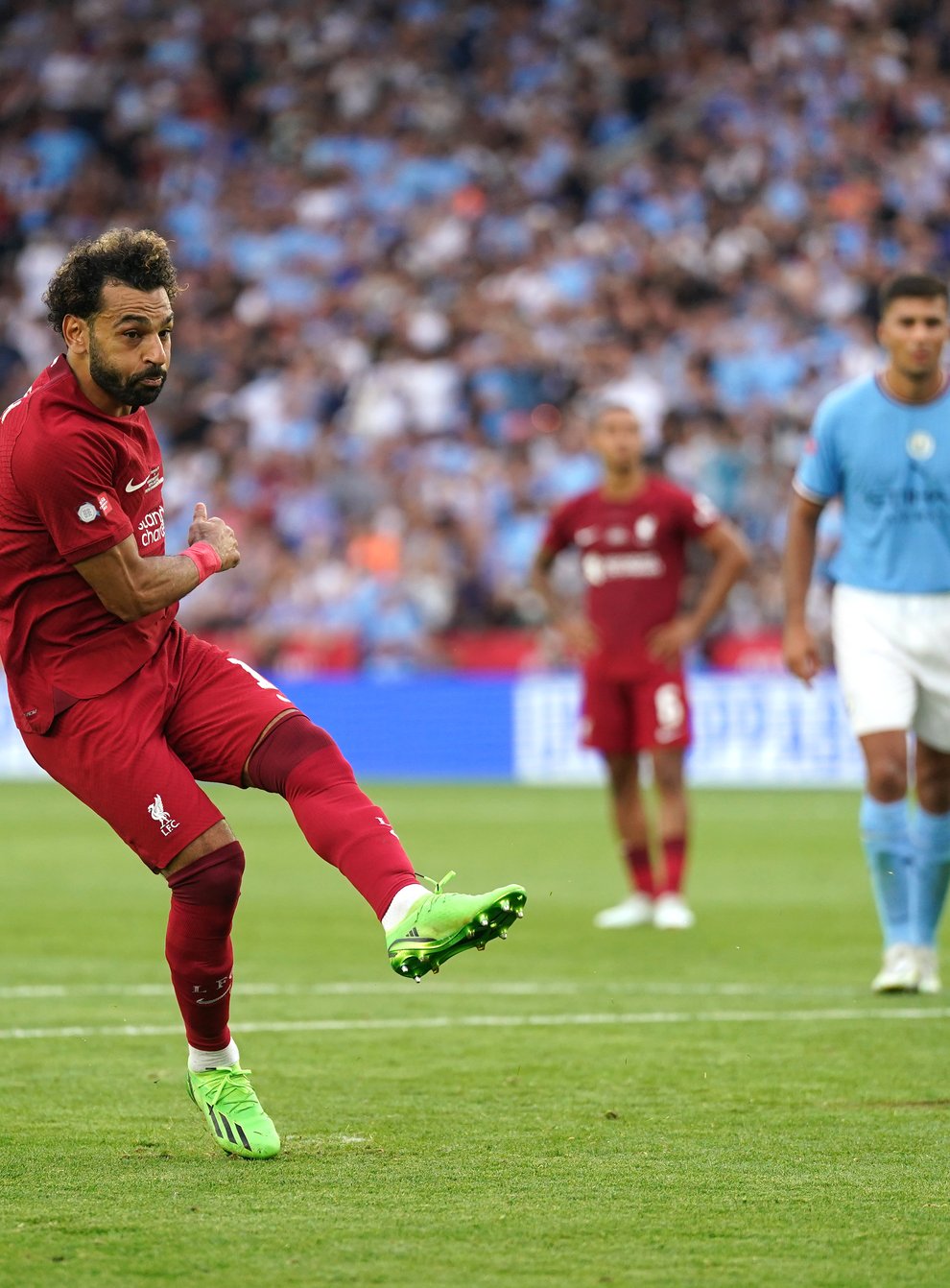 Liverpool’s Mohamed Salah was on good form in last weekend’s FA Community Shield victory over Manchester City (Nick Potts/PA)