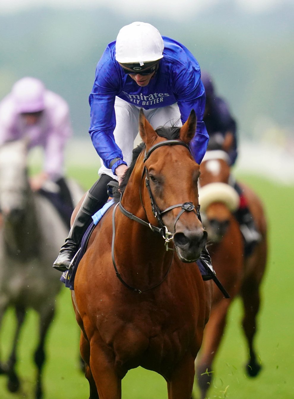 Naval Crown ridden by jockey James Doyle on their way to winning the Platinum Jubilee Stakes during day five of Royal Ascot at Ascot Racecourse. Picture date: Saturday June 18, 2022.