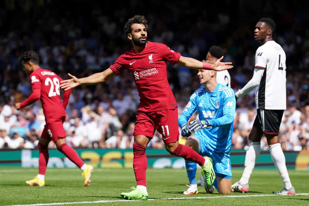 Mohamed Salah scored Liverpool’s crucial equaliser (Adam Davy/PA)