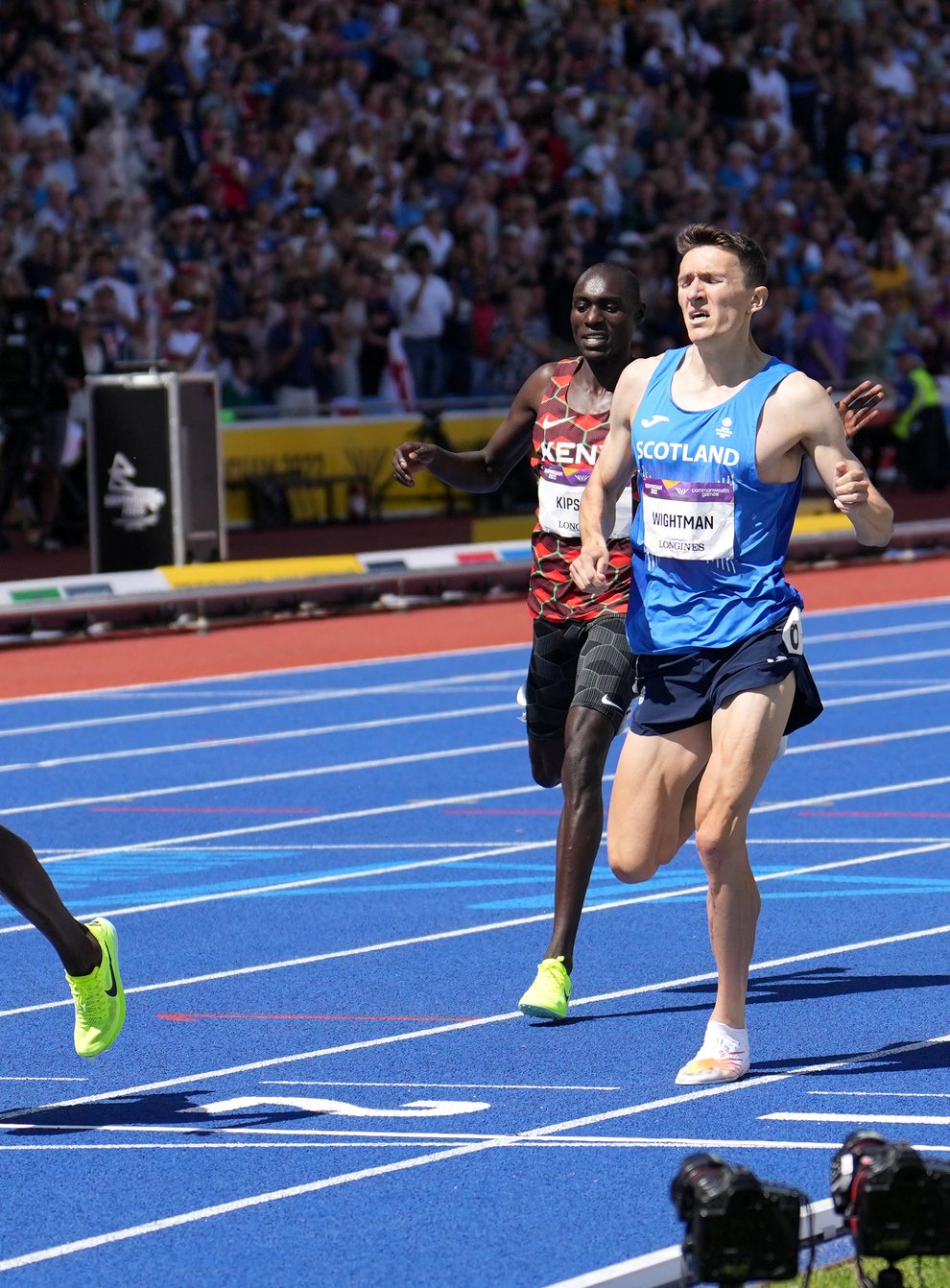 Scotland’s Jake Wightman (right) finished third in the1500m final (Martin Rickett/PA)