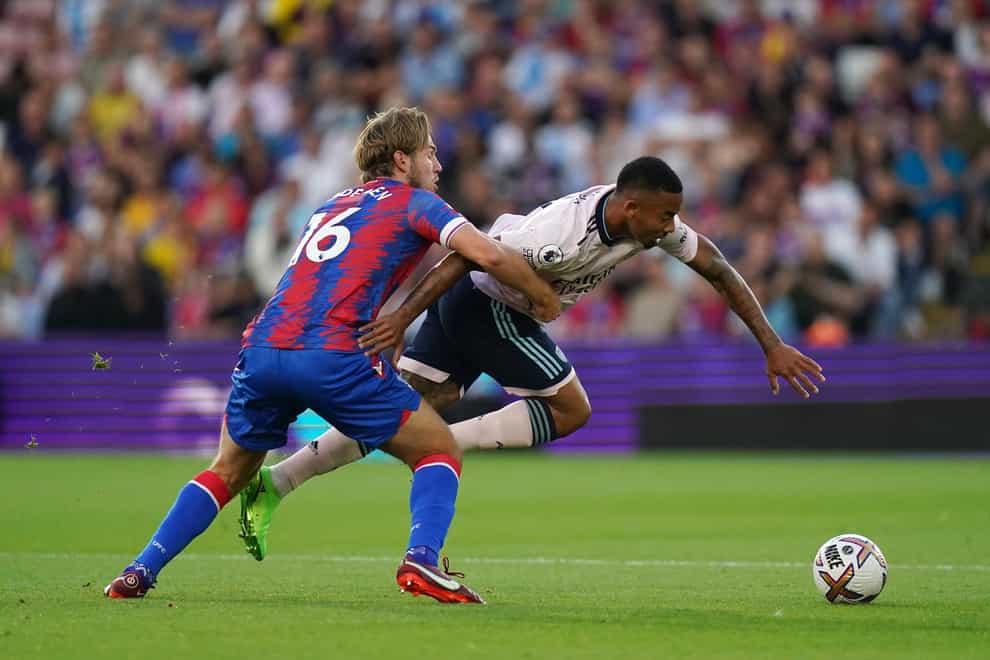 Joachim Andersen (left) demanded more after Palace lost their opening match to Arsenal (Adam Davy/PA)