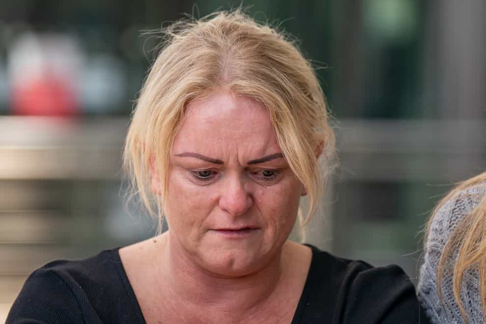 Hollie Dance announced her son’s death outside the hospital (Aaron Chown/PA)