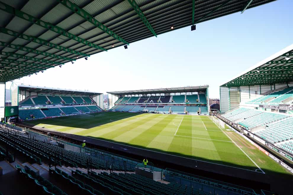 Hibernian confirmed there were instances of trouble during the Edinburgh derby at Easter Road (Jane Barlow/PA)