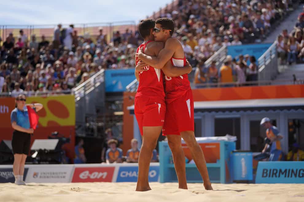 Javier and Joaquin Bello won beach volleyball bronze at the Commonwealth Games (Zac Goodwin/PA)