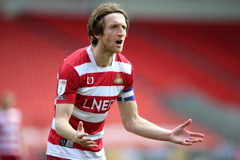 Doncaster’s Tom Anderson could return against Lincoln after missing out at the weekend for family reasons (Nigel French/PA)
