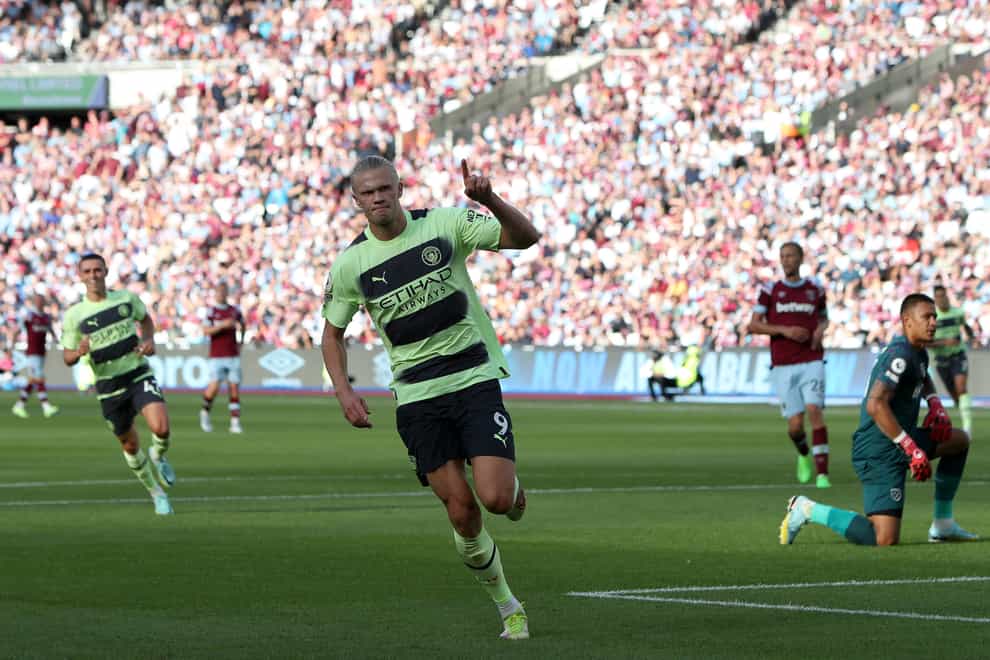 Erling Haaland scored twice on his Premier League debut (Kieran Cleeves/PA)