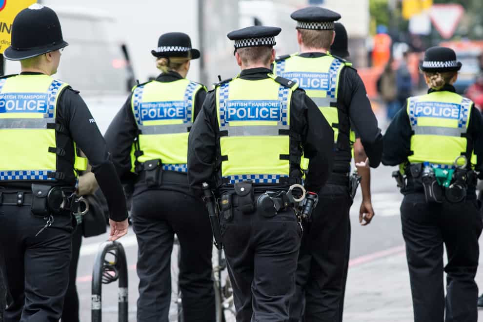 British Transport Police officers (Anthony Devlin/PA)