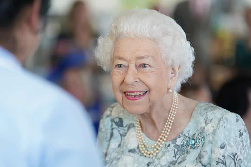 Queen Elizabeth II during a visit to officially open the new building at Thames Hospice, Maidenhead, Berkshire on July 15, 2022 (Kirsty O’Connor/PA)