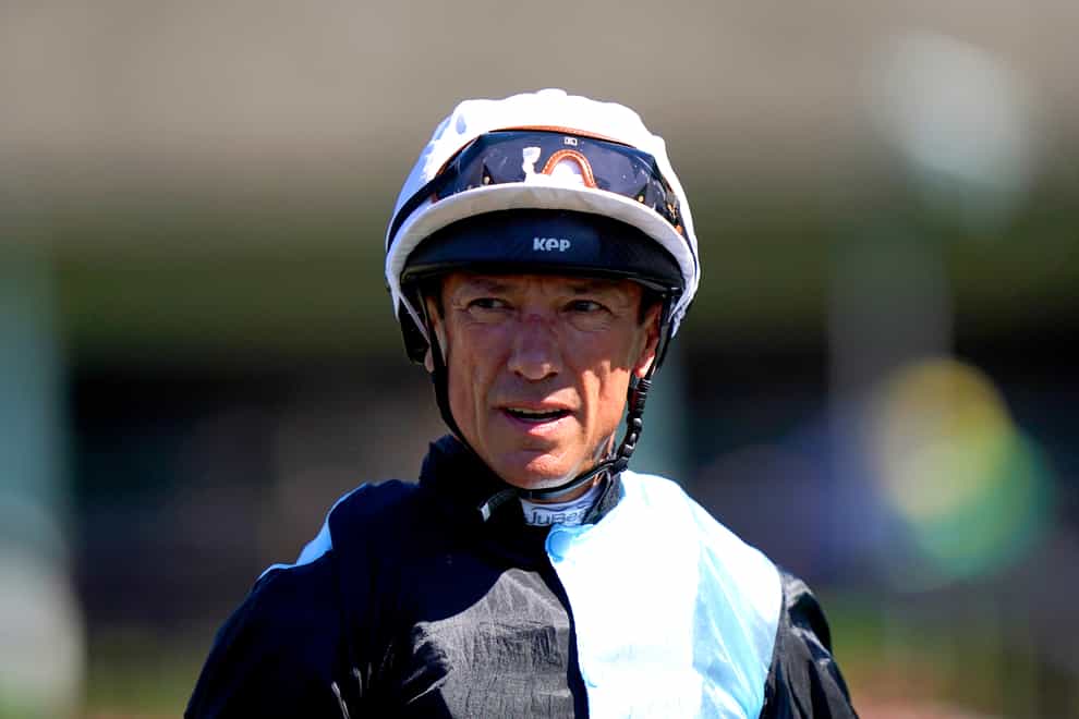 Frankie Dettori rides in the Racing League at Lingfield on Thursday (Tim Goode/Jockey Club)