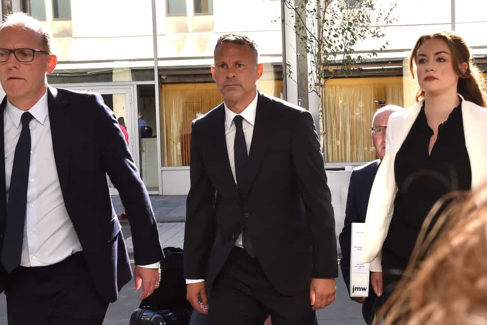 Ryan Giggs arrives at court (Steven Allen/PA)