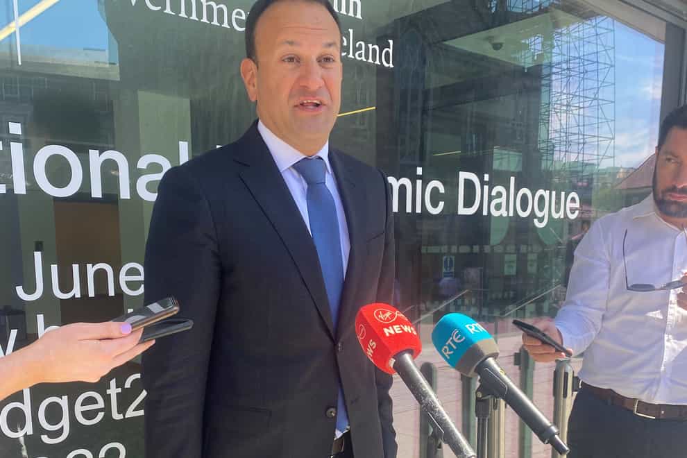 Leo Varadkar said the Government is considering ‘all options’ to find accommodation for Ukrainian refugees as thousands will be moved out of student campuses over the coming weeks (Irish economy/PA)