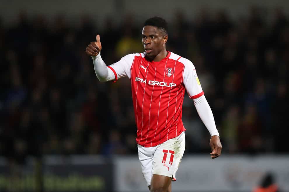 Chiedozie Ogbene scored Rotherham’s second (Isaac Parkin/PA)
