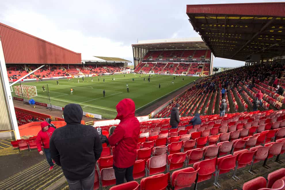 Damage was done at Pittodrie (Ian Rutherford/PA)