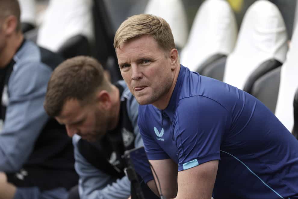Newcastle head coach Eddie Howe has reminded his players of the club’s past (Richard Sellers/PA)