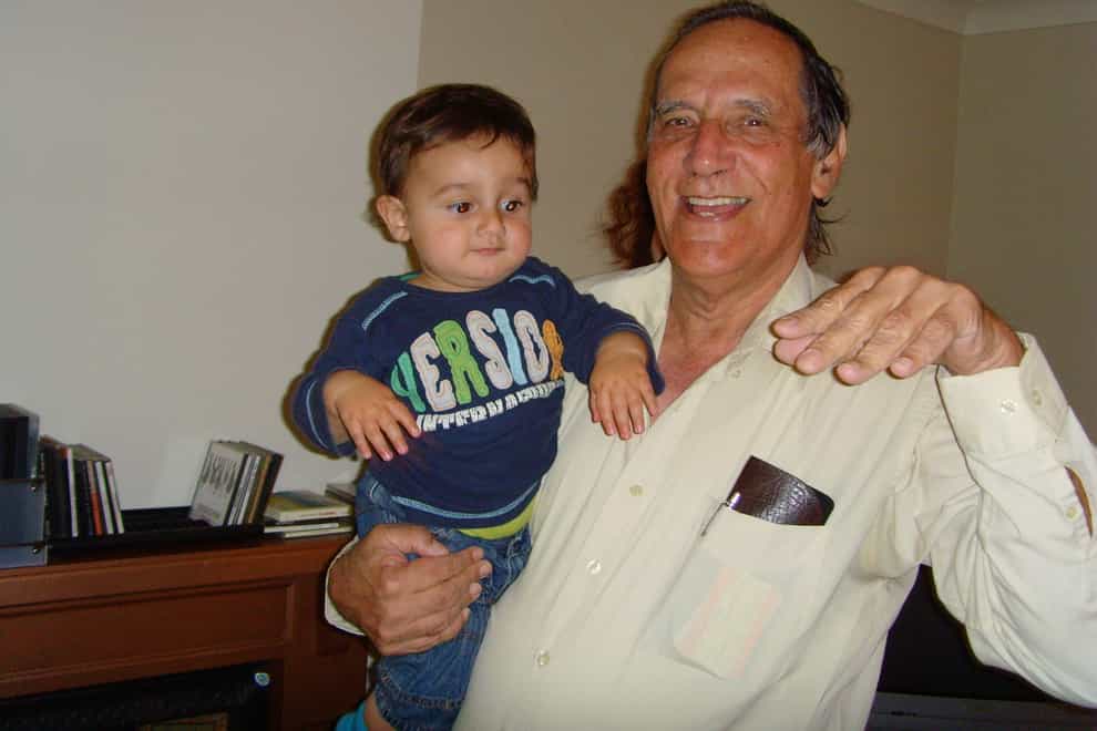 Yoram Hirshfeld ‘radiated so much kindness’, according to former student Amnon Eden, whose son Saul is pictured here with Mr Hirshfield in 2007 (Amnon Eden/PA)