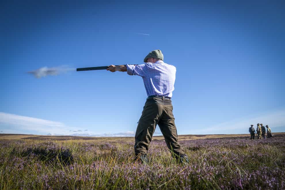 A member of a shooting party takes to the moors of Perthshire on the Glorious 12th (Jane Barlow/PA)