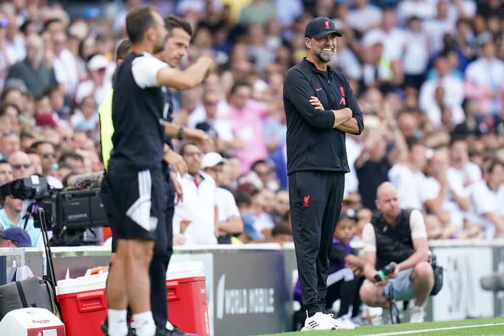 Liverpool manager Jurgen Klopp has moved on from last weekend’s poor first half at Fulham (ADam Davy/PA)