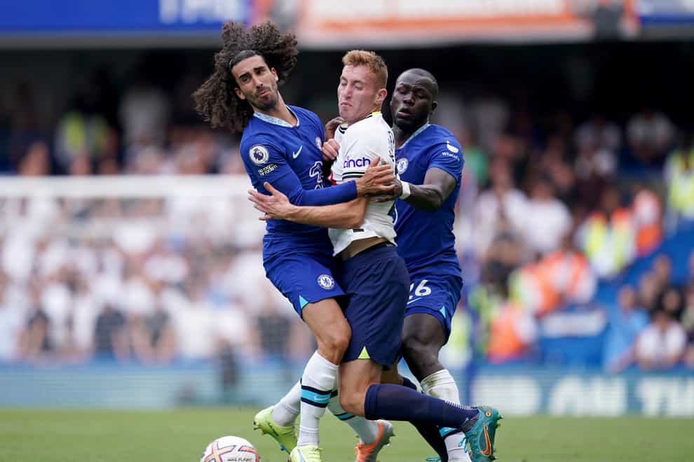 Marc Cucurella (left) made his Chelsea debut on Sunday (John Walton/PA)