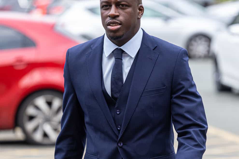 Benjamin Mendy arriving at Chester Crown Court (David Rawcliffe/PA)