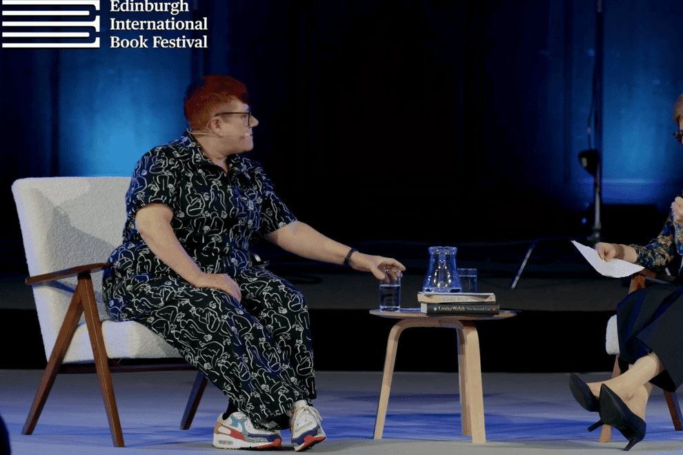 Nicola Sturgeon talks with best-selling author Louise Welsh at Edinburgh International Book Festival (Edinburgh International Book Festival screenshot/PA)