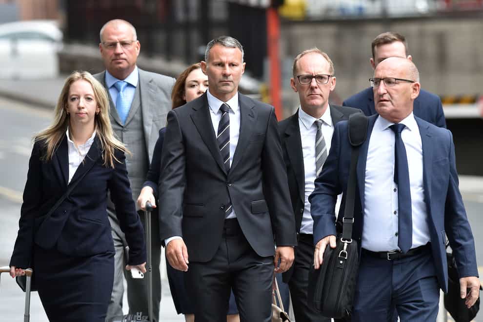 Ryan Giggs arriving at Manchester Crown Court on Tuesday (Steven Allen/PA)