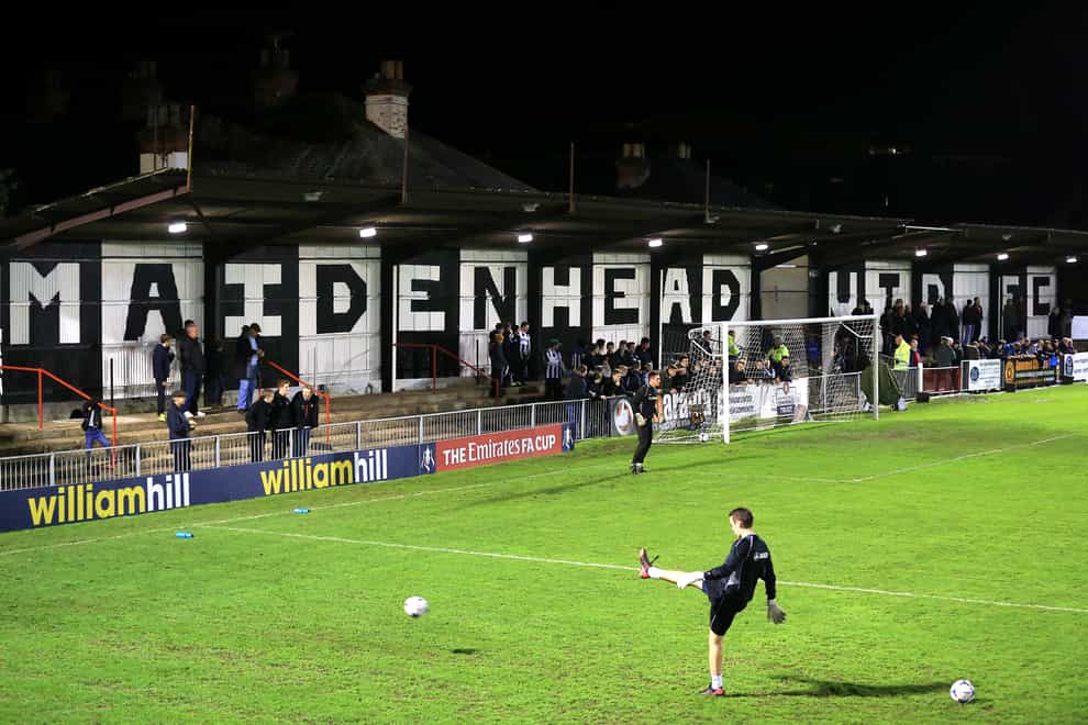 Maidenhead moved into the top five of the National League with a 2-0 win over Altrincham (Nigel French/PA)