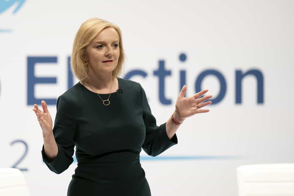 Liz Truss during a hustings event in Perth, Scotland, as part of the campaign to be leader of the Conservative Party and the next prime minister. Picture: PA/ Jane Barlow