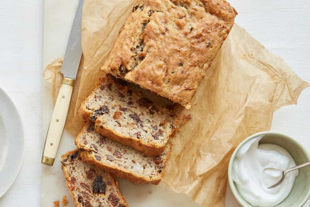 Ella Mills’ banana and olive oil loaf (Clare Winfield/PA)