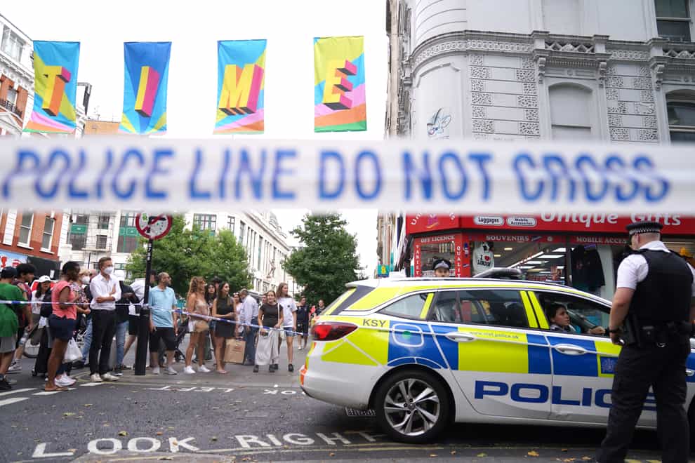 A man was stabbed to death in a side road near London’s Oxford Street (PA)