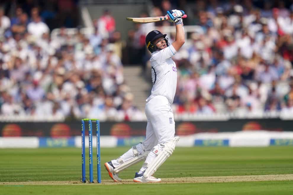 England’s Ollie Pope hits a four on day one against South Africa (Adam Davy/PA)