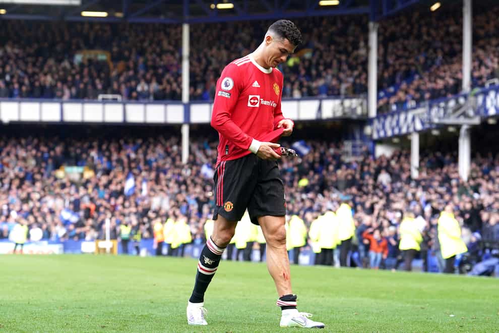 The Football Association is to recommence its investigation into Cristiano Ronaldo’s behaviour at Goodison Park last season (Martin Rickett/PA)