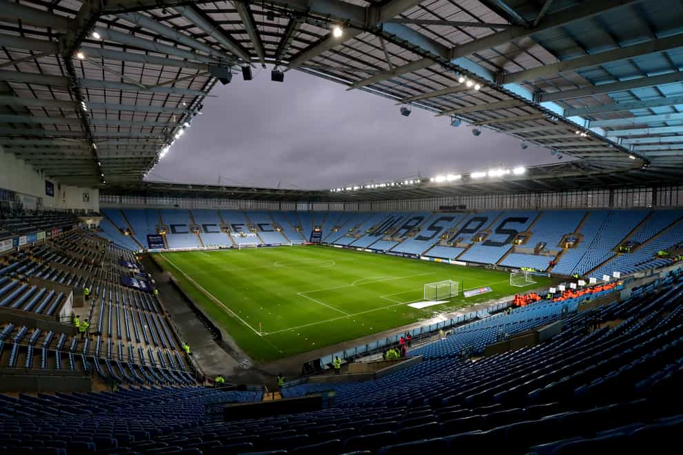 Coventry have had a third home league game postponed because of the condition of their pitch (Bradley Collyer/PA)