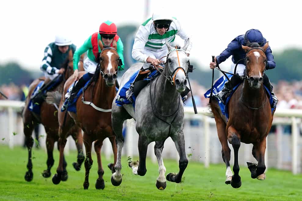 Alpinista (centre) leads the way at York (Mike Egerton/PA)