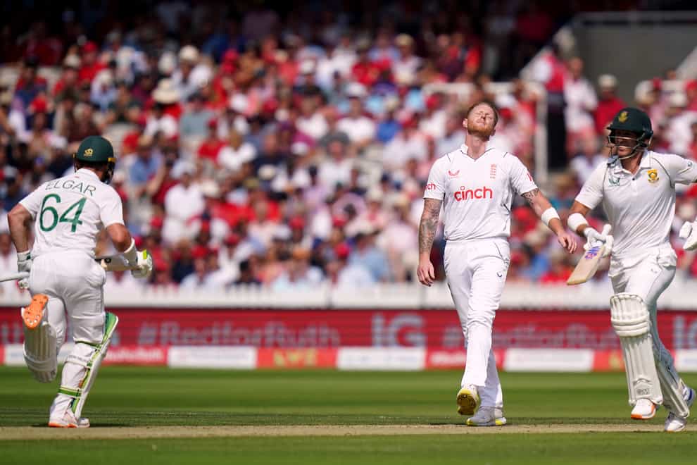 Ben Stokes claimed three wickets for England on day two but South Africa still ended with a healthy lead (Adam Davy/PA)